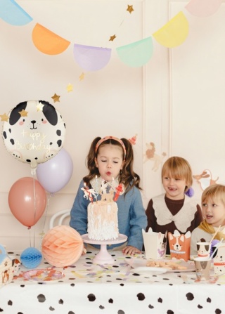 Balon foliowy Happy Birthday, piesek 45cm